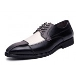 Black White Grey Patterned Oxfords Loafers Dress Dapper Man Shoes Flats