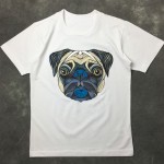 Black White Pug Dog Puppy Round Neck Short Sleeves Funky Mens T-Shirt