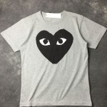 Grey Black Hearts Love Round Neck Short Sleeves Funky Mens T-Shirt