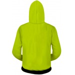 Green Six Pack Muscular Belly Long Sleeves Mens Jacket Winter Hooded Hoodies