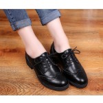 Black Vintage Old School Lace Up Oxfords Shoes