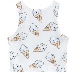 White Ice-cream Cones Sleeveless T Shirt Cami Tank Top