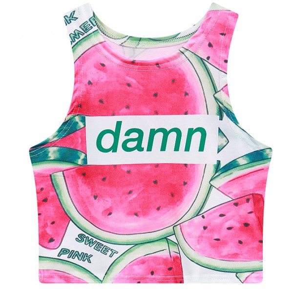Pink Watermelons Damn Sleeveless T Shirt Cami Tank Top