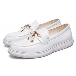 White Tassels Baroque Mens Thick Sole Oxfords Loafers Dappermen Dress Shoes