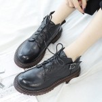 Black Lace Up Punk Rock Gothic Platforms Ankle Military Combat Rider Boots