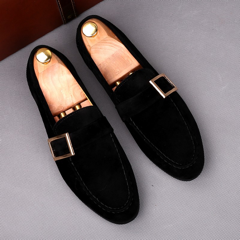 mens black shoes with buckle