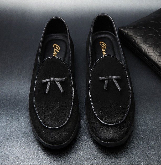 Black Suede MIni Bow Mens Oxfords Flats Loafers Dappermen Dapper Men ...