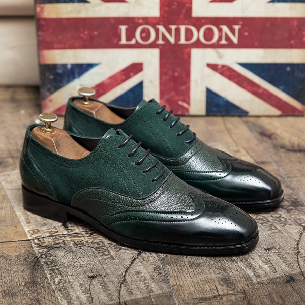 Green Formal Business Dappermen Mens Oxfords Loafers Flats Shoes