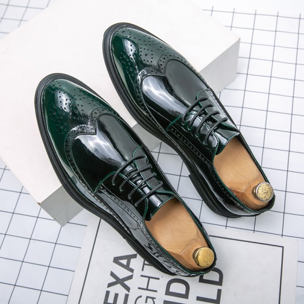 Green Party Dappermen Mens Oxfords Loafers Flats Shoes