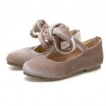 Khaki Velvet Cross Strap Ankle Lace Up Strappy Ballets Ballerina Flats Shoes