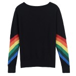 Black Rainbow Long Sleeves Sweater Sweatshirt
