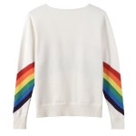 White Rainbow Long Sleeves Sweater Sweatshirt