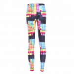 Rainbow Color Periodic Table Elements Yoga Fitness Leggings Tights Pants 