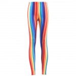Rainbow Stripes Yoga Fitness Leggings Tights Pants 