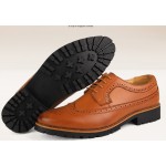 Brown Vintage Leather Lace Up Mens Classy Oxfords Dress Shoes
