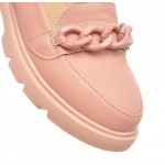 Pink Pastel Chain Ballets Ballerina Flats Loafers Shoes