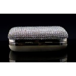 Gold Silver Black Diamante Bling Bling Ring Evening Clutch Purse Jewelry Box