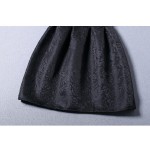 Black Baroque Vintage Sleeveless A Line Skater Mini Party Cocktail Skirt Dress