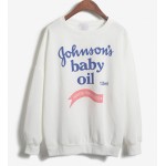 White Johnson's Baby Oil Long Sleeves Sweatshirt