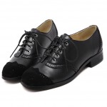 Black Suede Lace Up Loafers Flats Oxfords Dress Shoes
