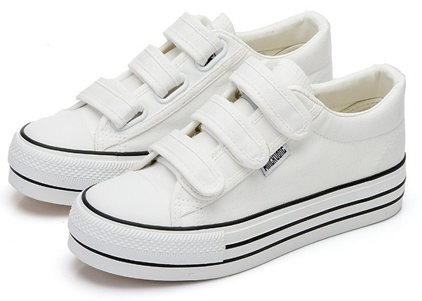 platform velcro sneakers