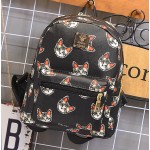 Black Cute Cartoon Cats Head Mini Backpack Bag