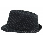 Black White Stripes Woolen Funky Gothic Jazz Dance Dress Bowler Hat