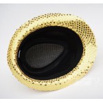 Gold Sequins Bling Bling Party Funky Gothic Jazz Dance Dress Bowler Hat