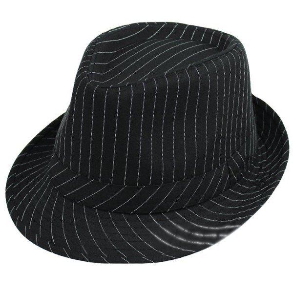 Black White Stripes Woolen Funky Gothic Jazz Dance Dress Bowler Hat
