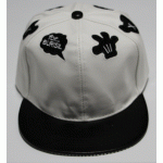 White Black PU Cartoon Baseball Cap Hip Hop Trucker Hat Snapback