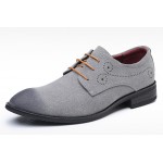 Grey Suede Wingtip Lace Up Mens Oxfords Loafers Dapperman Dress Shoes Flats
