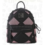 Black Pink Studs Gothic Punk Rock Backpack