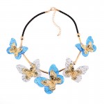 Blue Butterfly Vintage Glamorous Bohemian Ethnic Necklace