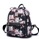 Black Cream Pink Oil Painting Flowers Florals Butterfly Punk Rock Backpack