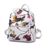 White Oil Painting Flowers Florals Punk Rock Backpack