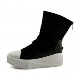 Black White Thick Sole High Top Punk Rock Sneakers Mens Boots Shoes