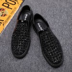 Black Spikes Glittering Bling Bling Punk Slip On Loafers Sneakers Mens Shoes