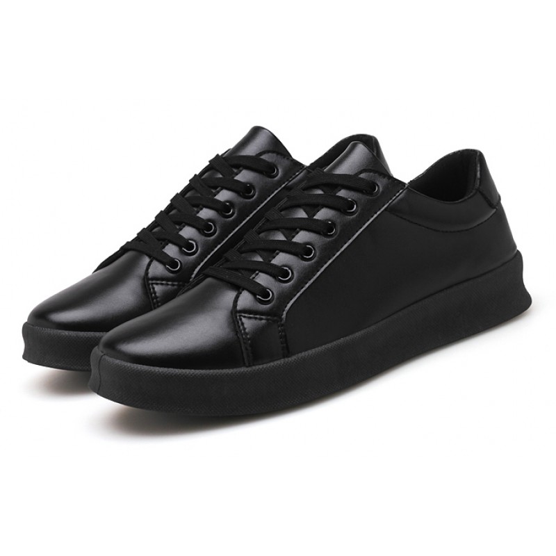 plain black rubber shoes