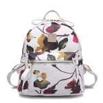 White Oil Painting Flowers Florals Punk Rock Backpack