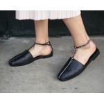 Black Glitter Sparkle Studs T Straps Gladiator Flats Flip Flop Sandals Shoes