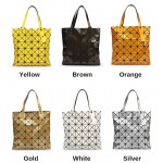 Silver and Various Color Triangle Geometric Square Shoulder Tote Bag