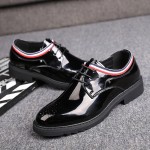 Black Patent Lace Up Glossy Patent Leather Loafers Flats Dress Oxfords Shoes