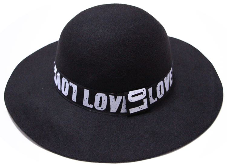 Black Round Head Love MJ Funky Gothic Jazz Dance Dress Hat