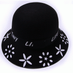Black Tiny Changes Occur Flowers Funky Gothic Jazz Dance Dress Hat