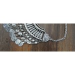 Silver Vintage Coins Tassels Bohemian Ethnic Necklace