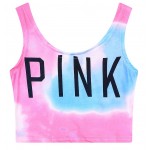 Pink Blue Universe Galaxy Sleeveless T Shirt Cami Tank Top