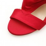 Red Peeptoe Ankle Bootie High Heels Stiletto Sandals Shoes