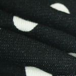 Black White Dots Polkadots Long Sleeves Cardigan Outer Jacket