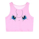 Pink Piggy Pork Face Cartoon Cropped Sleeveless T Shirt Cami Tank Top 