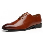 Brown Lace Up Oxfords Loafers Dress Dapper Man Shoes Flats